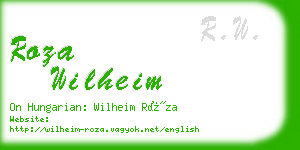 roza wilheim business card